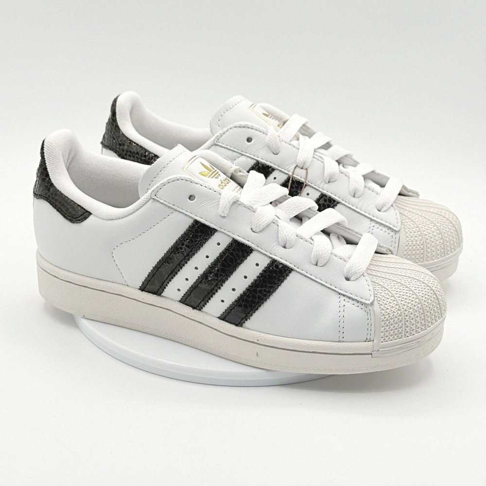 Adidas Superstar II Size 7 Womens White/Grey Snake JP8162, New Size